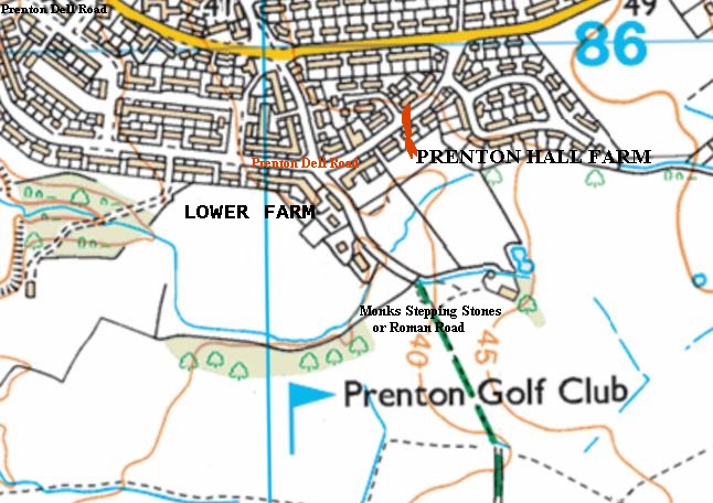 Location of Monks stepping stones